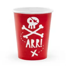 Стаканы Пираты красные (6 шт.) Стаканы Пираты красные (6 шт.)