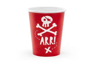 Стаканы Пираты красные (6 шт.)