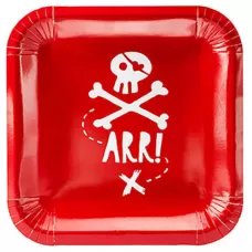 Тарелки Пираты красные (6 шт.) Тарелки Пираты красные (6 шт.)
