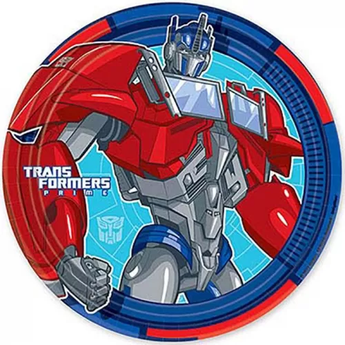 Тарелки одноразовые Трансформеры Оптимус Прайм (8 шт.)