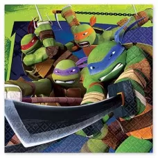 Салфетки «Черепашки-Ниндзя» 25 см (16 шт.) Салфетки «Черепашки-Ниндзя» 25 см (16 шт.)