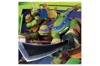 Салфетки «Черепашки-Ниндзя» 25 см (16 шт.)