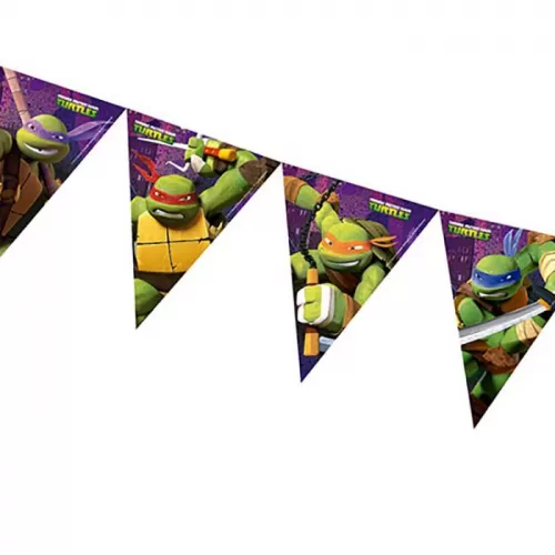 Гирлянда-флажки «Черепашки-Ниндзя»