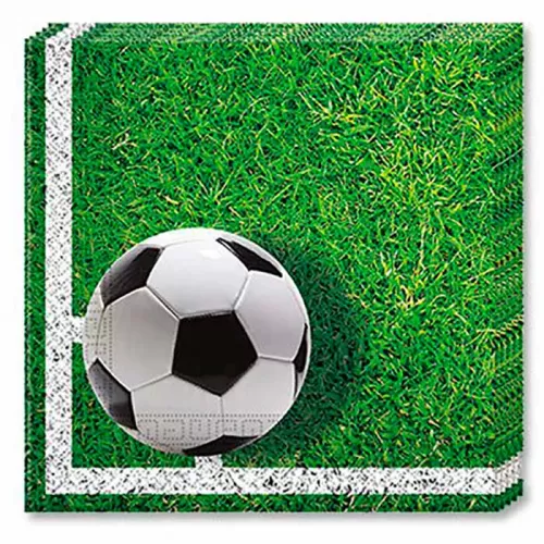 Салфетки «Футбол» зеленые (20 шт.) 