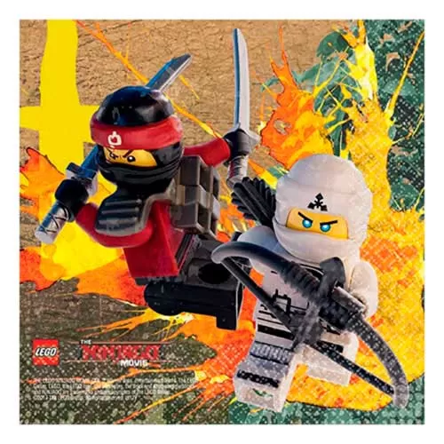 Салфетки «Лего Ниндзяго» 25 см (16 шт.)