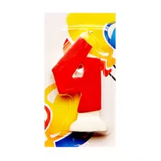 Свеча-цифра 4 Цветная Свеча-цифра 4 Цветная