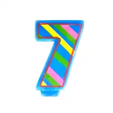 Свеча-цифра 7 красочная Свеча-цифра 7 красочная
