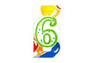 Свеча-цифра 6 классическая Свеча-цифра 6 классическая