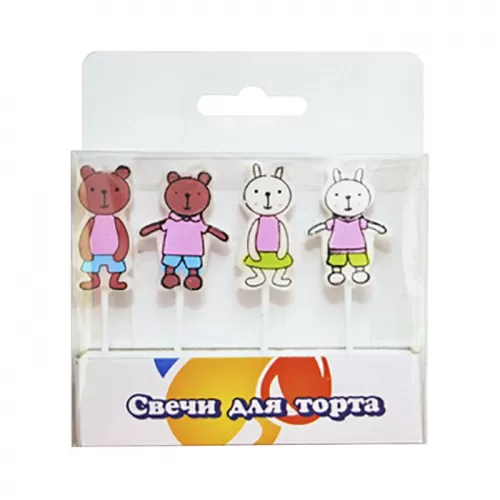 Свечи «Мишки и Зайчики» (4 шт.) Свечи «Мишки и Зайчики» (4 шт.)