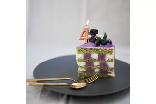 Свеча-цифра 4 розовое золото Свеча-цифра 4 розовое золото