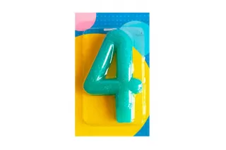 Свеча-цифра 4 Блестящая