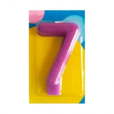 Свеча-цифра 7 Блестящая