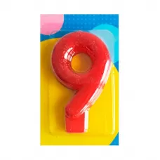 Свеча-цифра 9 Блестящая