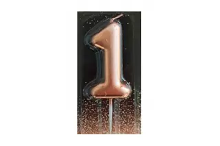 Свеча-цифра 1 розовое золото Свеча-цифра 1 розовое золото