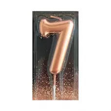 Свеча-цифра 7 розовое золото Свеча-цифра 7 розовое золото