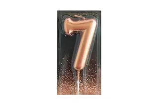 Свеча-цифра 7 розовое золото