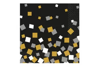 Салфетки черные Голливуд (16 шт.) Салфетки черные Голливуд (16 шт.)