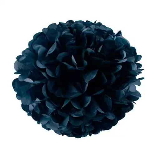 Помпон бумажный черный 30 см Помпон бумажный черный 30 см