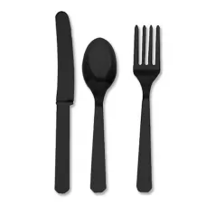 Столовые приборы черные (3х8 шт.) Столовые приборы черные (3х8 шт.)