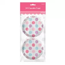 Формы для кексов Горошек розовый (50 шт.) Формы для кексов Горошек розовый (50 шт.)