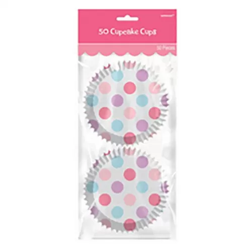 Формы для кексов Горошек розовый (50 шт.) Формы для кексов Горошек розовый (50 шт.)