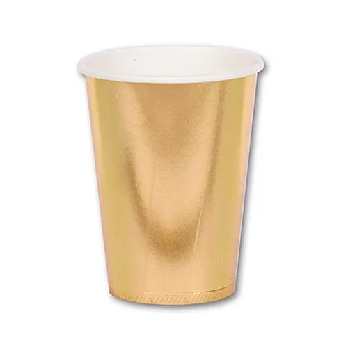 Золотые одноразовые стаканы (6 шт.) Золотые одноразовые стаканы (6 шт.)