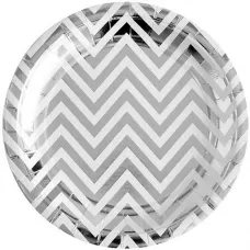 Тарелки серебряные шеврон 18 см (6 шт.) Тарелки серебряные шеврон 18 см (6 шт.)