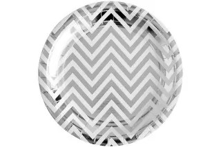 Тарелки серебряные шеврон 18 см (6 шт.) Тарелки серебряные шеврон 18 см (6 шт.)