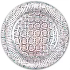 Тарелки Серебро голография 18 см (6 шт.) Тарелки Серебро голография 18 см (6 шт.)