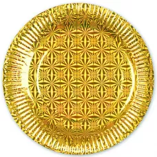 Тарелки Золото голография (6 шт.) Тарелки Золото голография (6 шт.)