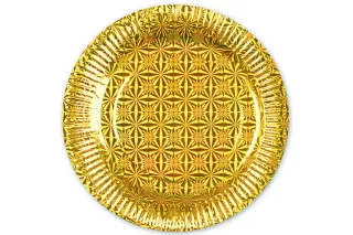 Тарелки Золото голография (6 шт.) Тарелки Золото голография (6 шт.)