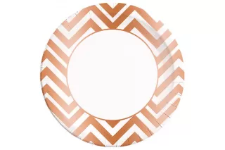 Тарелки Золото розовое шеврон (8 шт.) Тарелки Золото розовое шеврон (8 шт.)