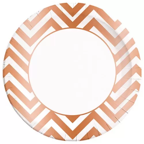 Тарелки Золото розовое шеврон (8 шт.) Тарелки Золото розовое шеврон (8 шт.)