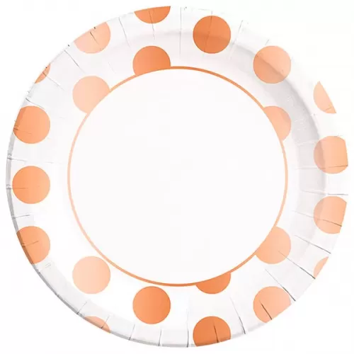 Тарелки Розовое золото горошек 23 см (8 шт.) Тарелки Розовое золото горошек 23 см (8 шт.)