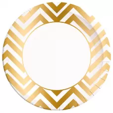 Тарелки Золотой шеврон 23 см (8 шт.) Тарелки Золотой шеврон 23 см (8 шт.)