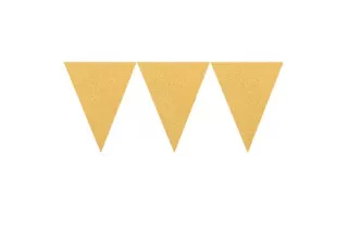 Флажки золотые Глиттер Флажки золотые Глиттер