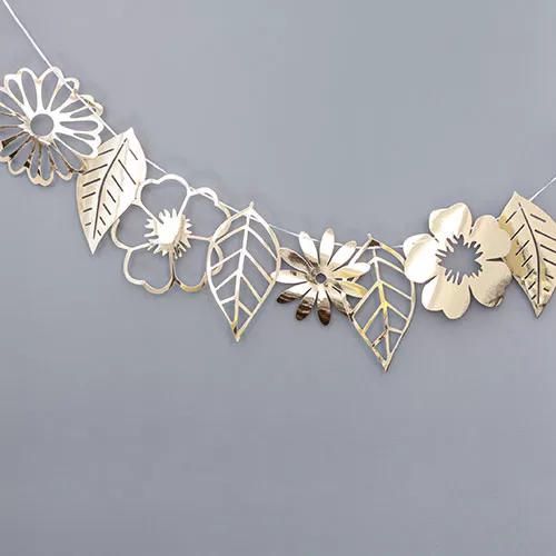 Гирлянда Листья и Цветы золотые Гирлянда Листья и Цветы золотые