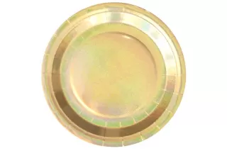 Тарелки Золото голография 23 см (6 шт.) Тарелки Золото голография 23 см (6 шт.)