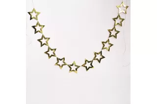 Гирлянда Звезды золотые с вырубкой Гирлянда Звезды золотые с вырубкой