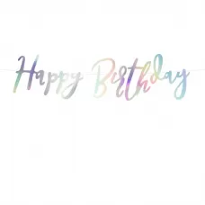 Гирлянда Happy Birthday перламутр Гирлянда Happy Birthday перламутр