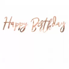 Гирлянда Happy Birthday розовое золото Гирлянда Happy Birthday розовое золото