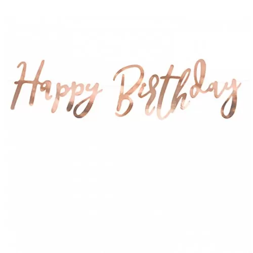 Гирлянда Нарру Birthday розовое золото