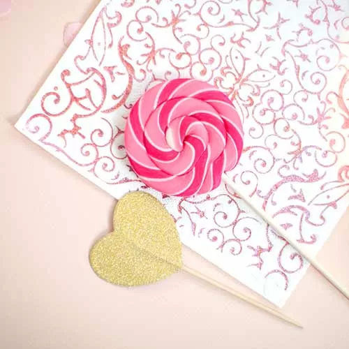 Топперы Сердечко золото (6 шт.) Топперы Сердечко золото (6 шт.)