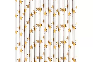 Трубочки золотые звезды (25 шт.) Трубочки золотые звезды (25 шт.)