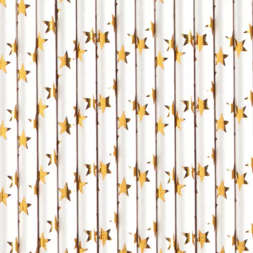 Трубочки для напитков золотые звезды (25 шт.) Трубочки для напитков золотые звезды (25 шт.)