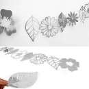 Гирлянда Листья и Цветы серебро Гирлянда Листья и Цветы серебро