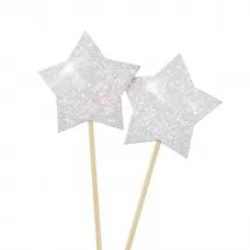 Топперы «Звезды Серебро» (12 шт.) Топперы «Звезды Серебро» (12 шт.)