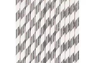 Трубочки серебряная полоска (25 шт.) Трубочки серебряная полоска (25 шт.)