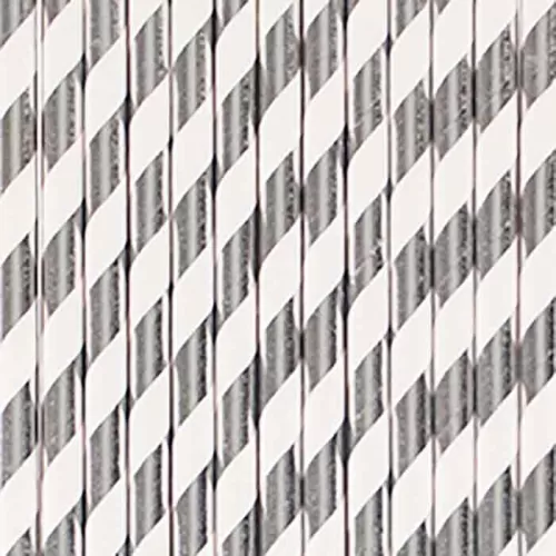 Трубочки бумажные серебряная полоска (25 шт.) Трубочки бумажные серебряная полоска (25 шт.)