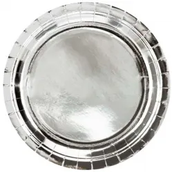 Тарелки серебро 23 см (6 шт.)